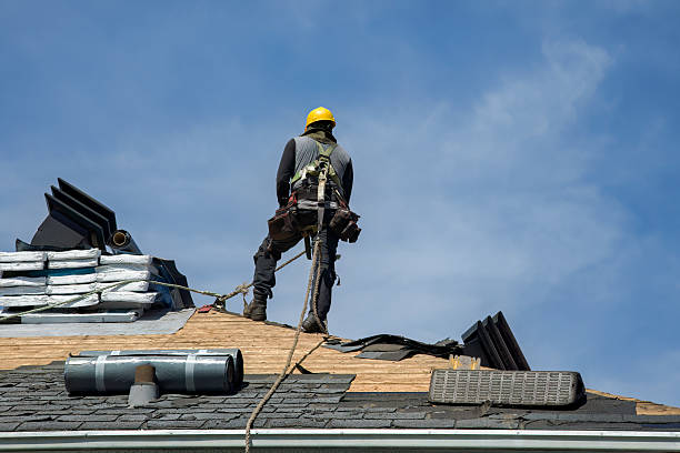 Professional Roof Replacement technician working in Edgewater, NJ